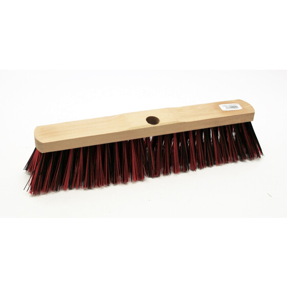 Terassenbesen - PVC Kunstborsten Mischung - Besen 40cm mit 1 Stielloch ohne Gewinde