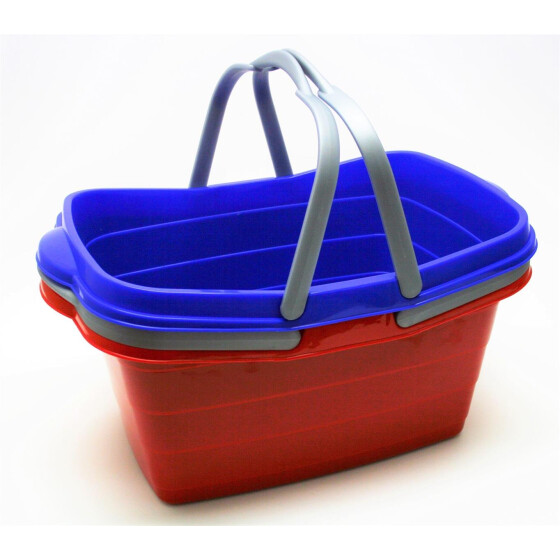 Wäschewanne mit Bügel / Einkaufswanne 60x37,5x28cm - diverse Farben