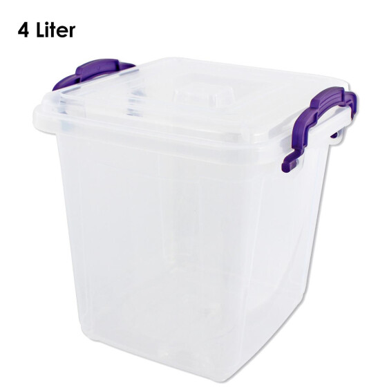 Livinja Box SOFIA mit Deckel & Griffen, 4 L, 19,5 x 20 x 20cm hohe Form