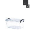 Livinja Box SOFIA mit Deckel und Griffen 3 L, 26 x 17 x 11,5cm, Transparent, Polypropylen