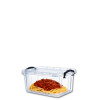 Livinja Box SOFIA 1,75 L, 21,5x14,5x9,5cm, Transparent mit schwarzen Griffen, Polypropylen