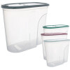 Vorratsdose Müslibox 5 Liter 26x24x14cm Dose Transparent / Deckel farbig Centi Haushalt-/ Gastrobedarf