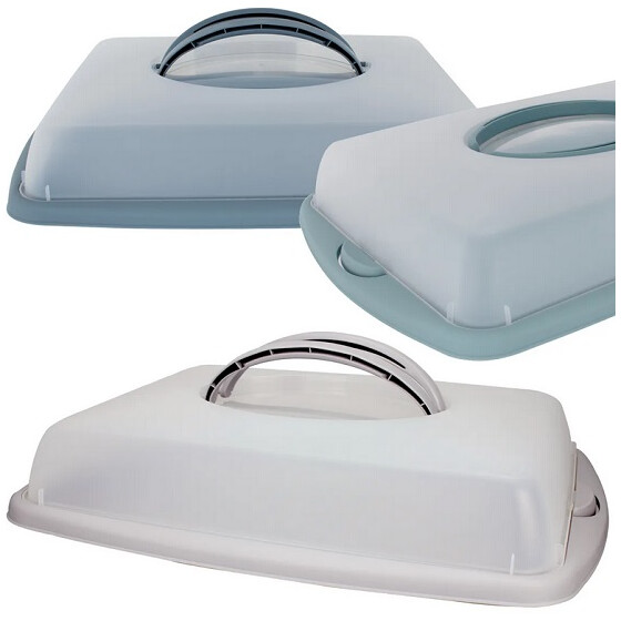 Centi Party- / Kuchencontainer, ca. 6,5 L 43 x 31 x 9 cm eckig Pastellfarben