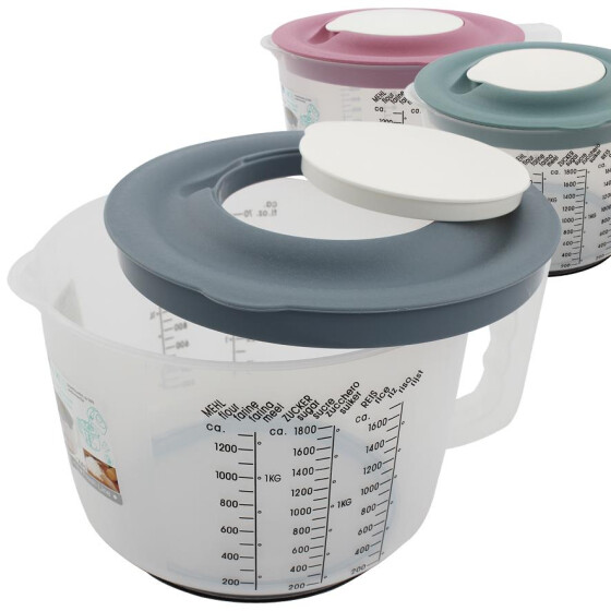 Messbecher Mixbecher 3-in-1 ca. 2 Liter 18x14cm Polypropylen Livinja Haushalt-/ Gastrobedarf