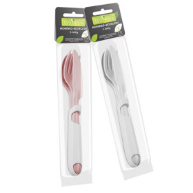 Sustania Besteckset - Mehrweg, 3teilig, 25 x 10 x 2 cm...