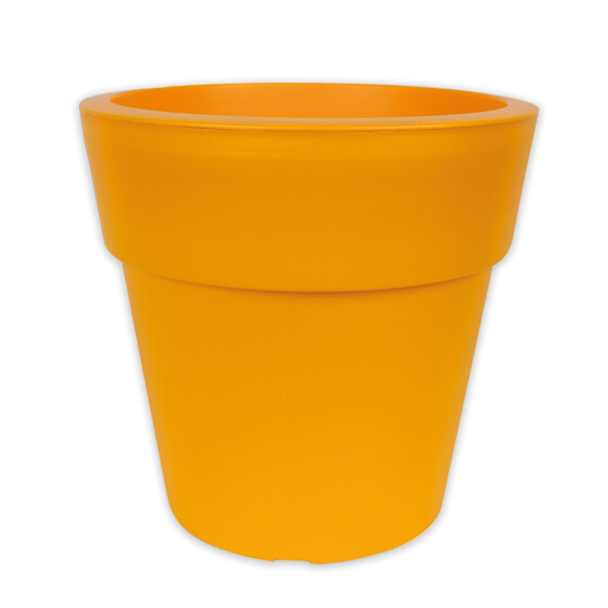 Centi Pflanzkübel / Übertopf LINEA, d= 20 cm, H= 18,5 cm, Gelb-Orange, Polypropylen