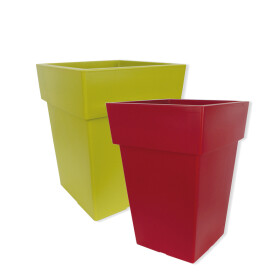 Kunststoff Pflanzkübel LINEA EDGE BORDEAUXROT 27 x...