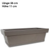Blumenkasten LINEA inkl. Untersetzer, 11x58x18cm, Taupe