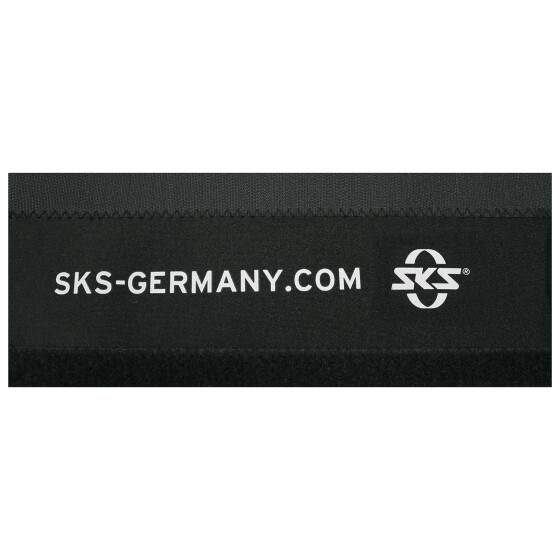 Fahrrad Kettenstrebenschutz Neopren 21x11cm schwarz Aufdruck weiß SKS Fahrradzubehör Schutz 10994