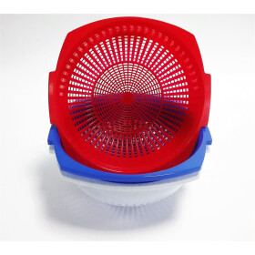 Salatsieb Abtropfsieb Sieb 24 cm rund Kunststoff farbig...
