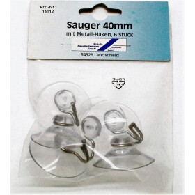 Sauger mit Metallhaken 6er Set 40mm