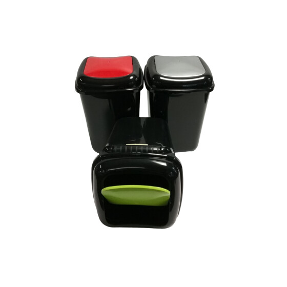 Schwingdeckeleimer 26,5 x 24,7 x 35 cm 12 Liter - diverse Farben