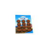 Filzgleiter braun rund 2,2 cm 12 er Set selbstklebend
