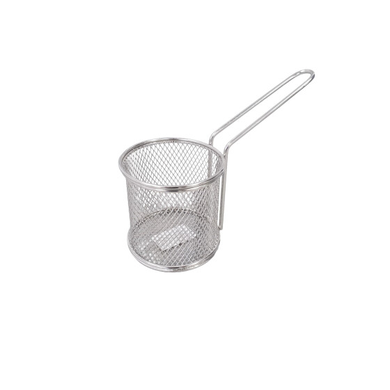 Mini Frittierkorb Servierkorb rund Edelstahl