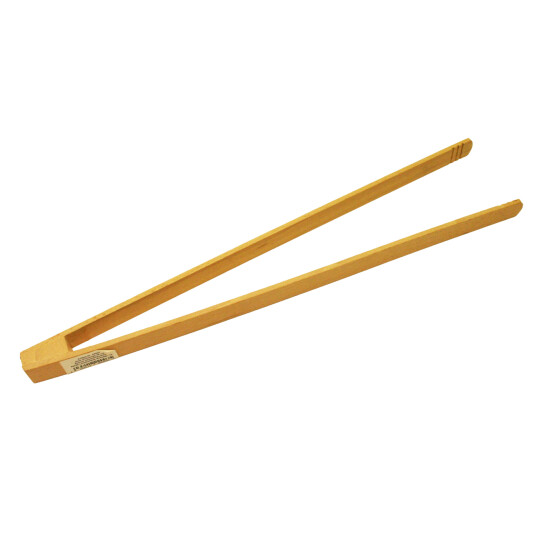 Holz Grillzange Gemüsezange Fleischzange 40cm Naturholz