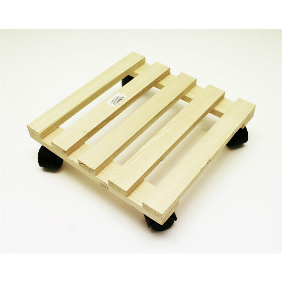 Holz Pflanzenroller eckig 30 x 30 cm