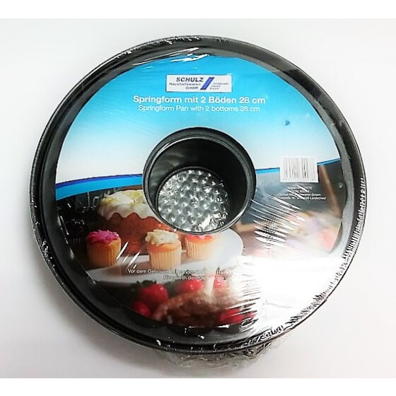 Schulz 320270 Edestahl Springform mit 2 Böden d= 28 cm schwarz