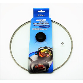 Glasdeckel 28 cm mit Knopf