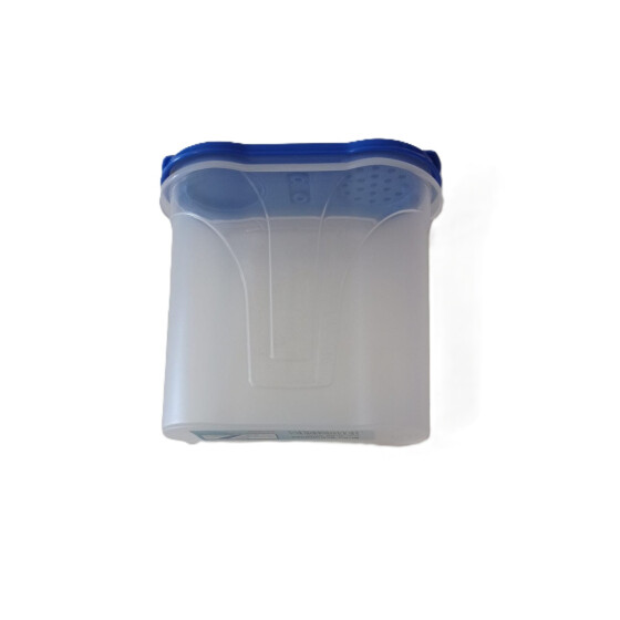 Streu- Schüttdose Salz Zucker transparent 0,3 Liter 11x5 x11cm mini blauer Deckel