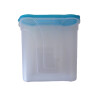 Streu- Schüttdose Sieb Zucker Mehl mittel transparent 2,4 Liter 22x8x21,5cm Deckel blau