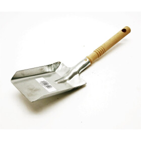 Kohlenschaufel Zink mit Holzgriff