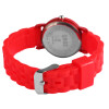 Kinderuhr Silikon Armband rot blaue Ziffern QBOS Analog Quartzwerk