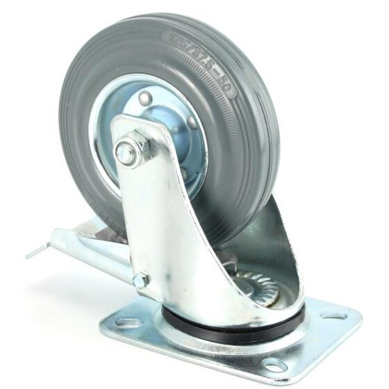 Lenkrolle plus Bremse 125 mm x 37,5  max.140 Kilo Traglast Wheeltech