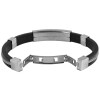 Akzent 5040173-001 Armband - Kautschuk/Metall - silberfarben /schwarz