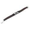 Akzent 5040093-001 Herren Lederarmband in braun/schwarz Edelstahl-Anker braun 23 cm