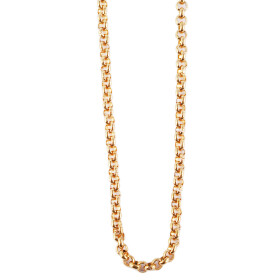 Edelstahl Erbskette Halskette goldfarben 60+5 cm...
