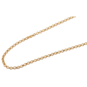 Edelstahl Erbskette Halskette goldfarben 60+5 cm...