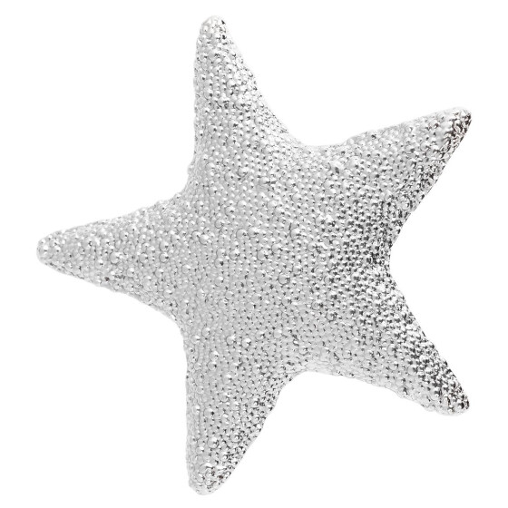 Edelstahl Magnetbrosche Stern Motiv silberfarben 7 x 7 cm für Tasche oder Schal
