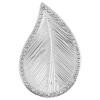 Edelstahl Magnetbrosche Blatt Motiv silberfarben 4 x 3 cm für Tasche oder Schal