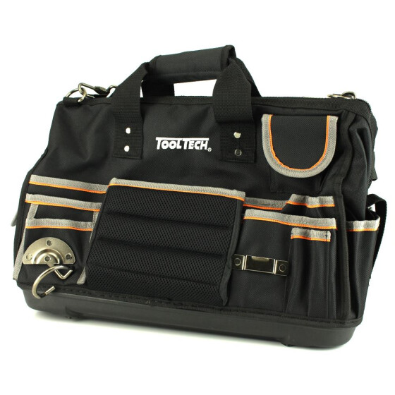 Tooltech Nylon Werkzeugkoffer / Werkzeugtasche - schwarz -