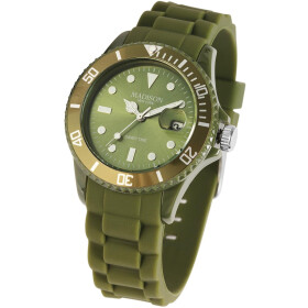 Madison U4167-18-4 New York Candy Time Armbanduhr mit Silikonband in grün