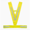SASH ILLU Dreiecks V-Kragen Warnweste Kinder Größe XS-S neon gelb mit Reflexstreifen Freizeitbedarf Messingschlager 120939