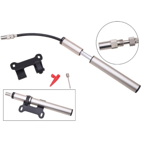 Filmer 45108 Handluftpumpe Style - für alle Ventilarten - ausziehbarer Schlauch