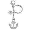 Edelstahl Schlüsselanhänger Anker Maritim silberfarben Schlüsselring Karabinerhaken