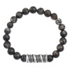 Kugelarmband Naturstein Feuer Achat 21 Kugeln Edelstahlelement