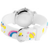Kinderuhr Einhorn Silikonband weiß Mädchen Einhorn Aufdruck Analog