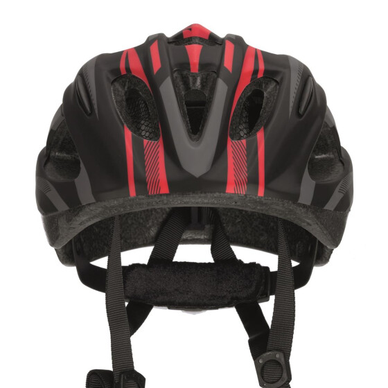 Prophete 0923 Kinder Fahrradhelm 48-52 cm - schwarz/rot, 17,99