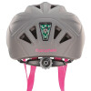 Prophete 0751 Inmold Kinder-Schutzhelm mit LED - XS (48-54cm) - grau/pink