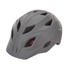 Prophete 0753 Inmold Kinder-Schutzhelm mit LED - S (52-56cm) - grau/pink