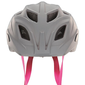 Prophete 0753 Inmold Kinder-Schutzhelm mit LED - S (52-56cm) - grau/pink