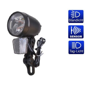 Fahrrad LED Scheinwerfer 80 LUX Tagfahrlicht, Sensor und...