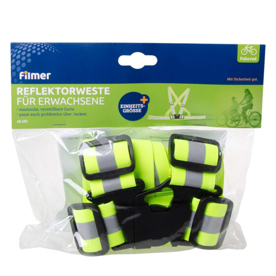 Filmer 40153 Reflektorweste für Erwachsene gelb