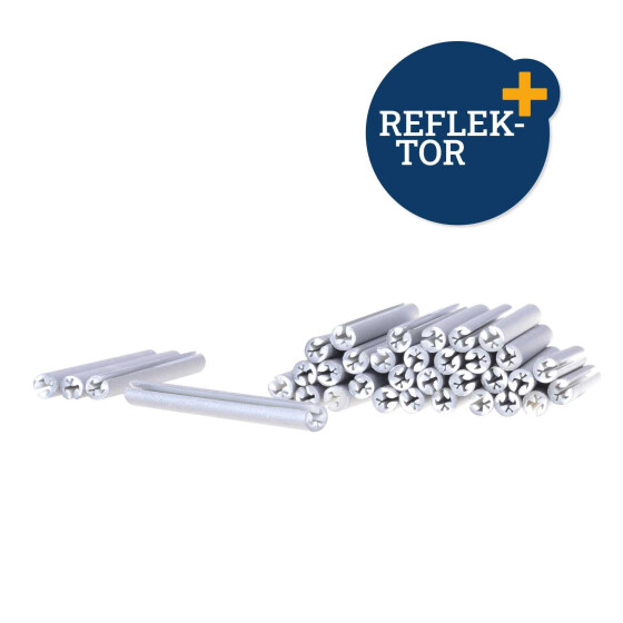 Speichenreflektoren Stäbe silberfarben lang 36er-Set 6 x 70 mm Reflektion