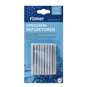 Speichenreflektoren Stäbe silberfarben lang 36er-Set 6 x 70 mm Reflektion