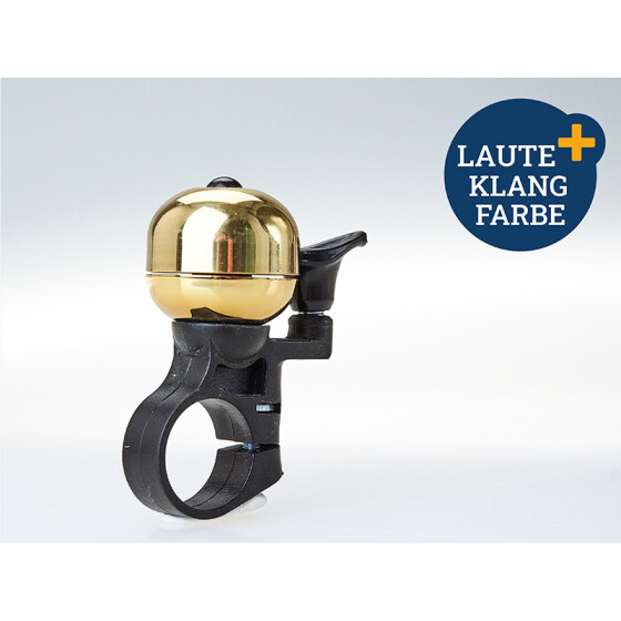 Premium Fahrradglocke Classic MTB Farbe: gold Fahrradzubehör Klingeln Filmer 49130