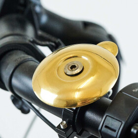 Ufo Fahrradglocke Retro Glocke gold flache Form extra Laut Fahrradzubehör Klingeln Filmer 49131